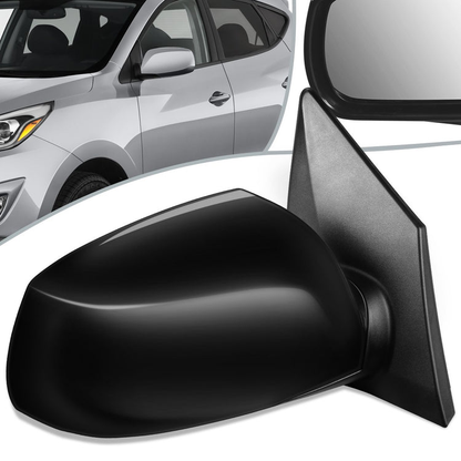 RETROVISOR MIRROR - OEM - 10-15 HYUNDAI TUCSON - POWERED - HEATED - TEXTURED - BLACK - RIGHT