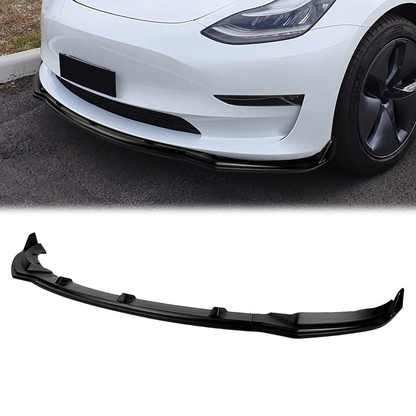 LIP FRONTAL 17-21 TESLA MODEL 3 - REQUIRES DRILLING BUMPER FOR INSTALLATION - 3PC - MATTE BLACK