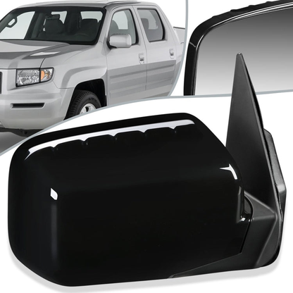 RETROVISOR MIRROR - OEM - 06-09 HONDA RIDGELINE - POWERED - PAINTABLE - BLACK - RIGHT