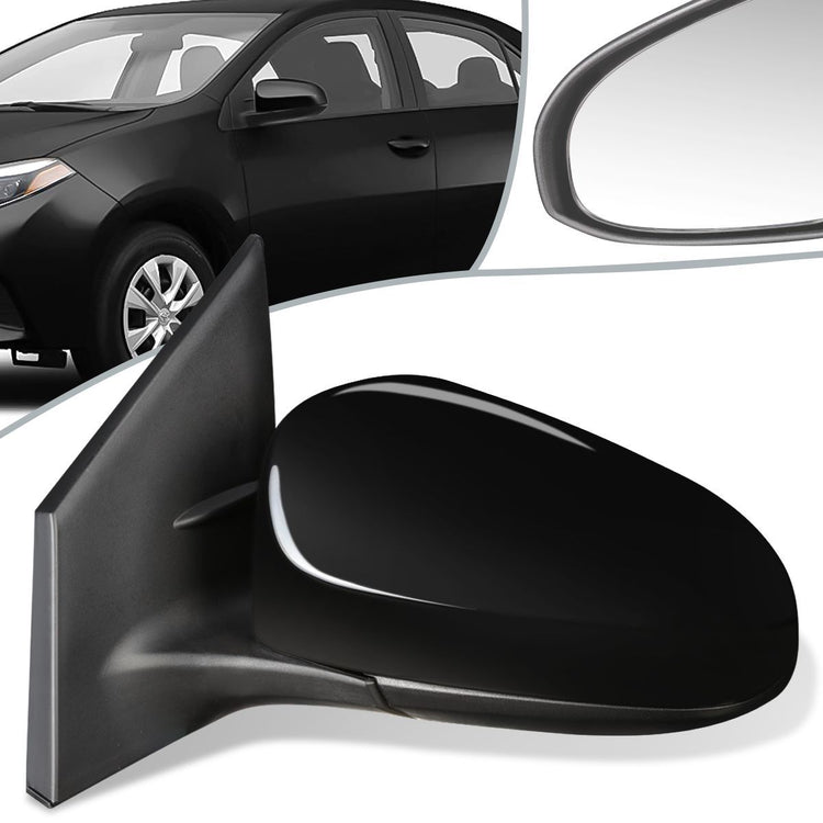 RETROVISOR MIRROR - OEM - 14-19 TOYOTA COROLLA SEDAN / 17-18 COROLLA IM / 2016 SCION IM - POWERED - TEXTURED - BLACK - LEFT
