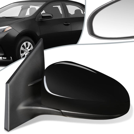 RETROVISOR MIRROR - OEM - 14-19 TOYOTA COROLLA SEDAN / 17-18 COROLLA IM / 2016 SCION IM - POWERED - TEXTURED - BLACK - LEFT