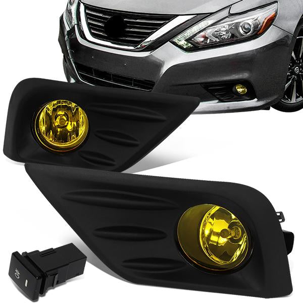 FAROS DE NIEBLA 16-18 NISSAN ALTIMA 4-DR - WITH SWITCH, BLACK BEZEL - AMBER