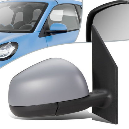 RETROVISOR MIRROR - OEM - 16-17 SMART FORTWO - MANUAL - W/ CABLE - W/ TEMP SENSOR - FOLDING - GRAY - RIGHT