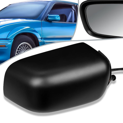 RETROVISOR MIRROR - OEM - 88-96 BUICK REGAL / 90-94 CHEVY LUMINA / 88-96 PONTIAC GRAND PRIX - MANUAL - PAINTABLE - BLACK - RIGHT