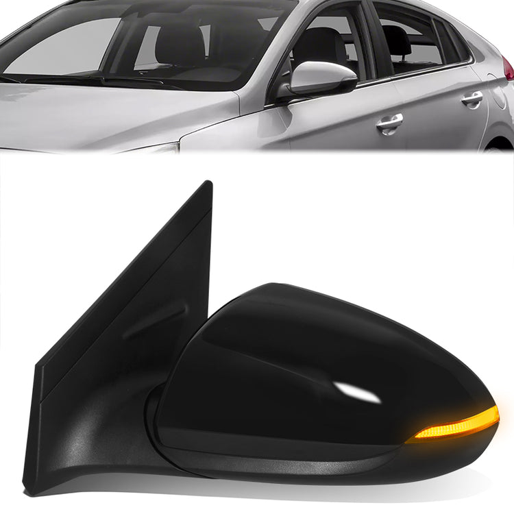 RETROVISOR MIRROR - OE STYLE - HYUNDAI IONIQ 18-21 - WITH POWER WITH TURN SIGNAL WITH BLIND SPOT - PLUG-IN WITH ULTIMATE PACKAGE ONLY - DRIVER SIDE - PAINT TO MATCH - BLACK