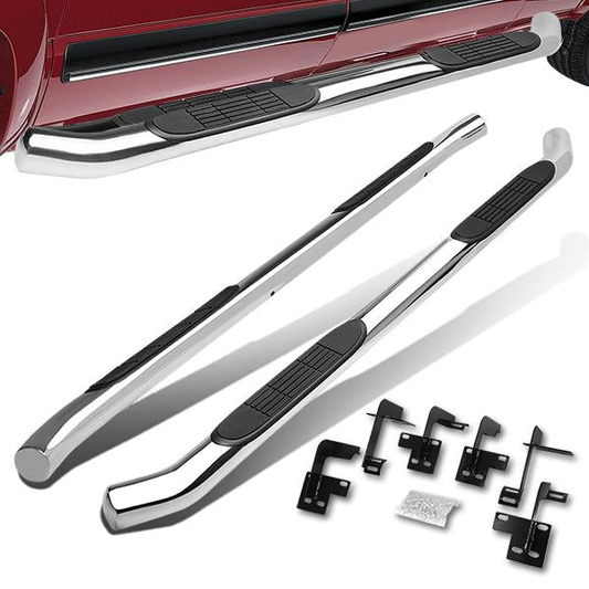 ESTRIBOS 3" - ROUND - STRAIGHT - 19-20 DODGE RAM 1500 - EXTENDED CAB - SILVER