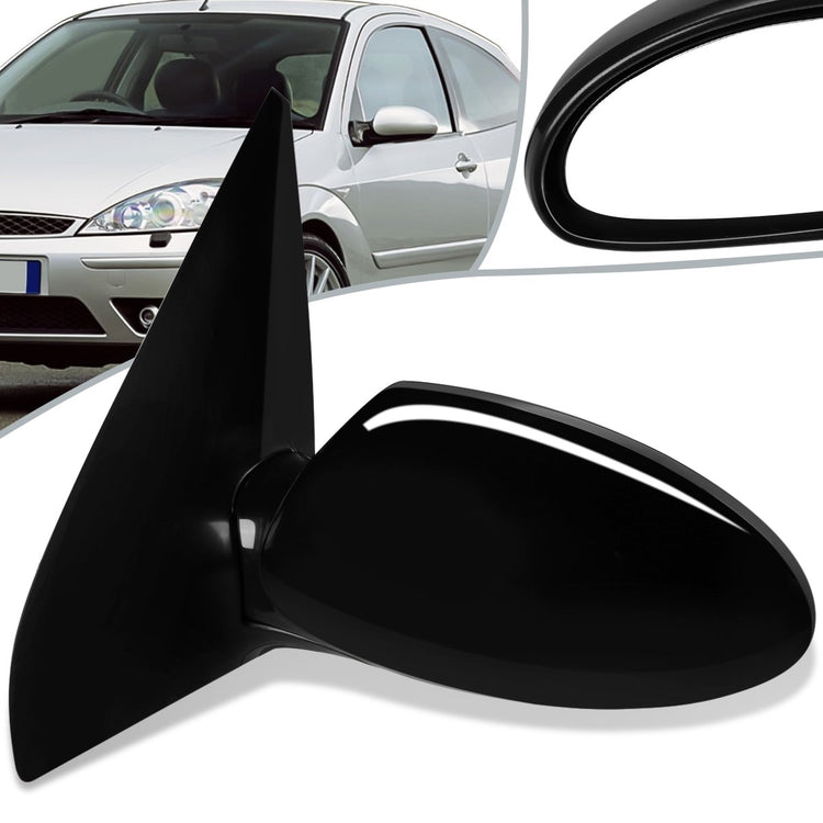 RETROVISOR MIRROR - OEM - 02-07 FORD FOCUS - POWERED - HEATED - PAINTABLE - BLACK - LEFT