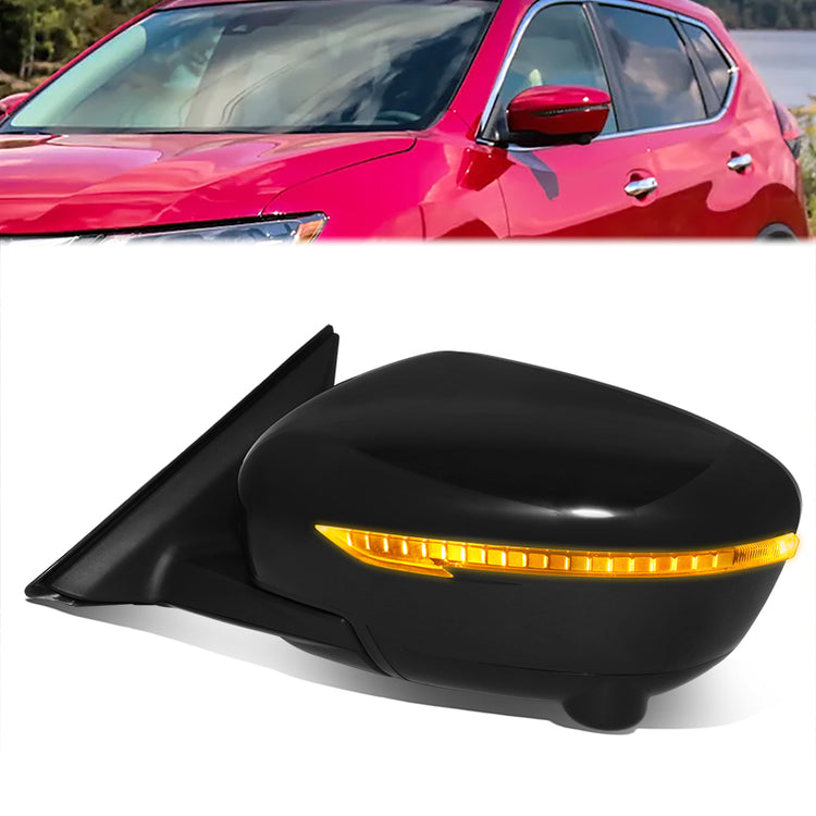 RETROVISOR MIRROR - OE STYLE - NISSAN ROGUE 2017-2020 - WITH POWER WITH HEATED WITH SIGNAL WITH CAMERA - DRIVER LEFT SIDE - BLACK