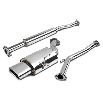 TUBERIA CATBACK CATBACK - 02-06 NISSAN ALTIMA 2.5L 4CYL - SINGLE OVAL ROLLED TIP - STAINLESS STEEL