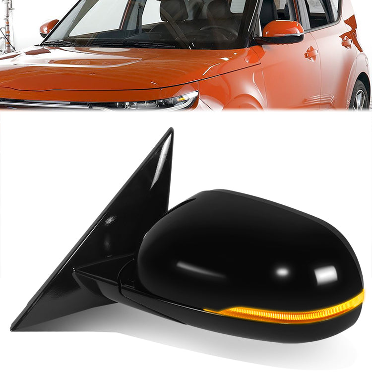 RETROVISOR MIRROR - OE STYLE - KIA SOUL 2020-2024 - WITH POWER WITH HEATED GLASS - DRIVER LEFT SIDE - BLACK