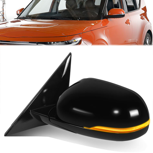RETROVISOR MIRROR - OE STYLE - KIA SOUL 2020-2024 - WITH POWER WITH HEATED GLASS - DRIVER LEFT SIDE - BLACK