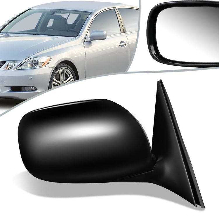 RETROVISOR MIRROR - OEM - 06-11 LEXUS GS300, GS350, GS400, GS430 - POWERED - HEATED - W/ MEMORY - W/ PUDDLE LIGHT - POWER FOLDING - BLACK MATERIAL - RIGHT