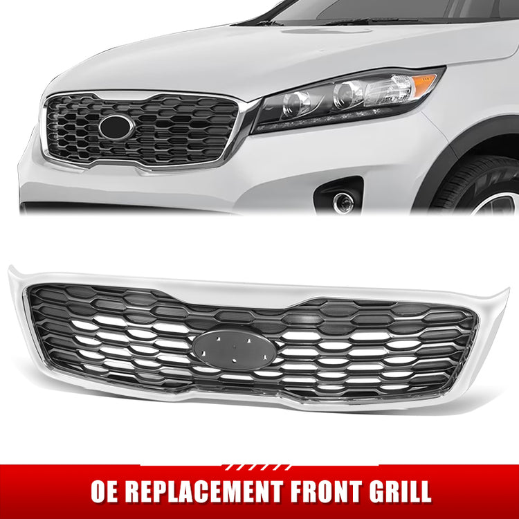 PARRILLA GRILLE - KA  SORETO '14-15/16-18/19-20/ GRILLE ASS'Y 19-20/ PAINTED GRAY W/BLACK MLDG/ (EX)//PARTS.NO,KI1200206//OEM NO,86380C6510