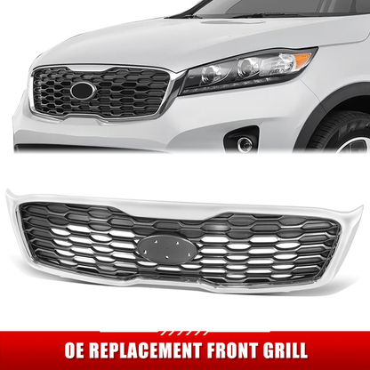 PARRILLA GRILLE - KA  SORETO '14-15/16-18/19-20/ GRILLE ASS'Y 19-20/ PAINTED GRAY W/BLACK MLDG/ (EX)//PARTS.NO,KI1200206//OEM NO,86380C6510