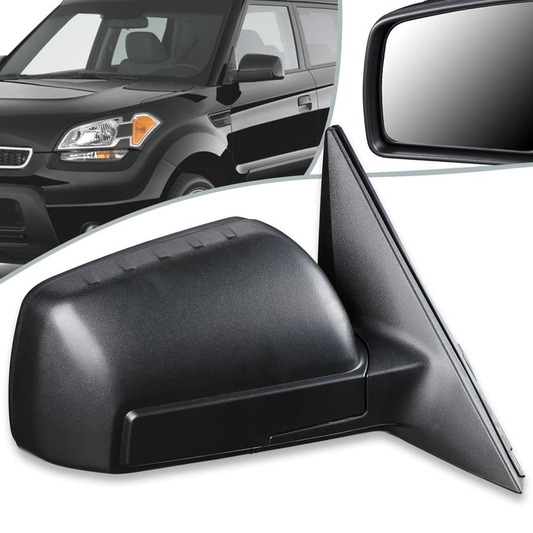 RETROVISOR MIRROR - OEM - 10-11 KIA SOUL - MANUAL - TEXTURED - BLACK - RIGHT