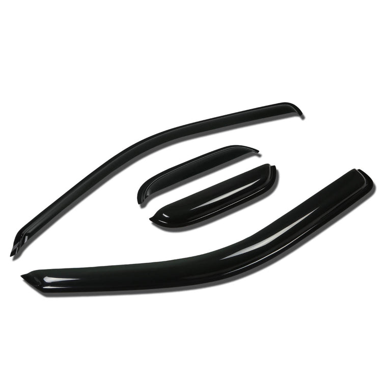 PROTECTOR DE VENTANA WINDOW VISORS - 04-11 CHEVY COLORADO, GMC CANYON - EXTENDED CAB - 4PCS - DARK SMOKE