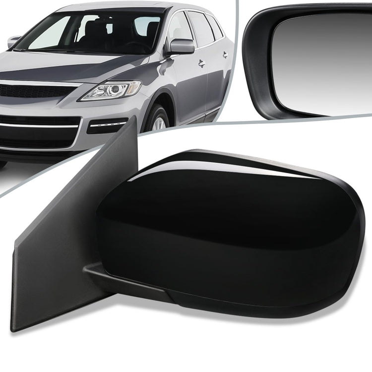 RETROVISOR MIRROR - OEM - 07-09 MAZDA CX-9 - POWERED - PAINTABLE - BLACK - LEFT