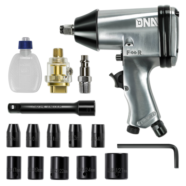 HERRAMIENTAS AIR IMPACT WRENCH KIT - 17 PC 1/2"