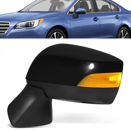 RETROVISOR MIRROR - OE STYLE - SUBARU LEGACY 15-17 - SUBARU OUTBACK 15-17 - WITH POWER WITH HEATED WITH SIGNAL - DRIVER SIDE - PAINT TO MATCH - BLACK