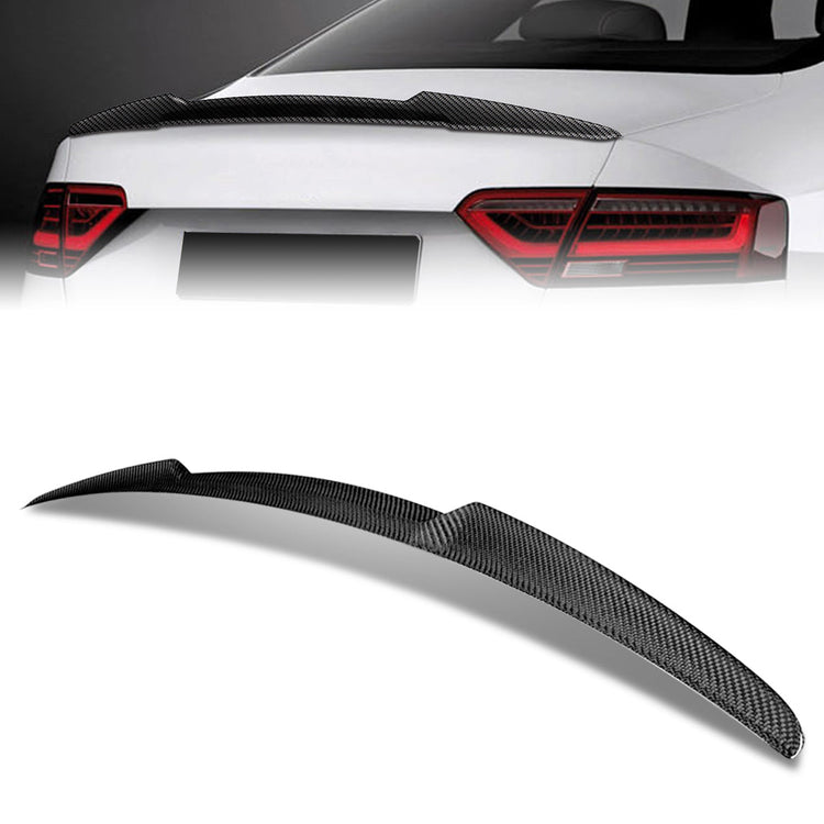 SPOILER CAR TRUNK SPOILER - 08-16 AUDI A5 QUATTRO / 08-16 AUDI A5 - FITS COUPE MODELS - CARBON FIBER BLACK