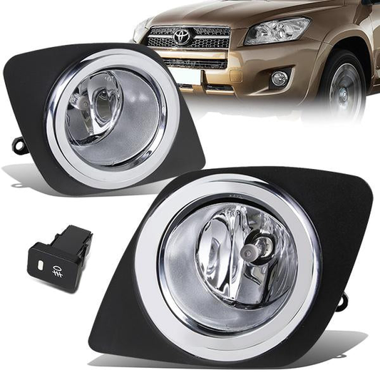 FAROS DE NIEBLA 09-12 TOYOTA RAV4 - W/ SWITCH - H11 BULB - CLEAR