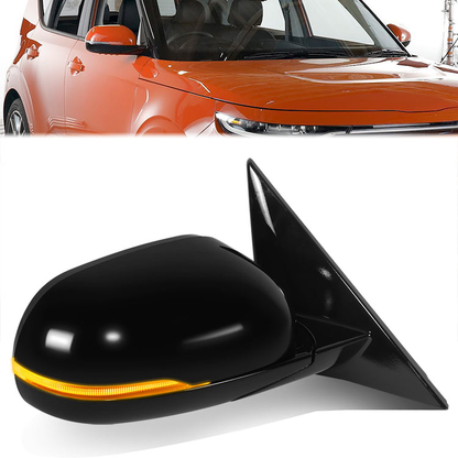 RETROVISOR MIRROR - OE STYLE - KIA SOUL 2020-2024 - WITH POWER WITH HEATED GLASS - PASSENGER RIGHT SIDE - BLACK