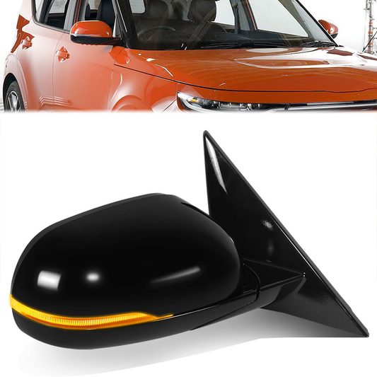 RETROVISOR MIRROR - OE STYLE - KIA SOUL 2020-2024 - WITH POWER WITH HEATED GLASS - PASSENGER RIGHT SIDE - BLACK