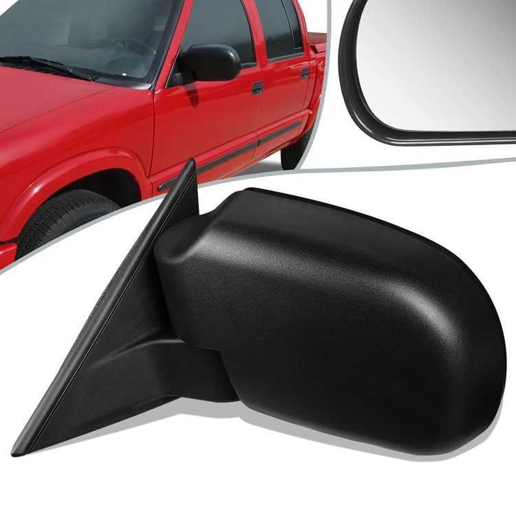 RETROVISOR MIRROR - OEM - 99-05 CHEVY BLAZER / 98-04 CHEVY S10 PICKUP / 98-04 GMC SONOMA / 99-01 OLDSMOBILE BRAVADA - POWERED - HEATED - TEXTURED - BLACK - LEFT