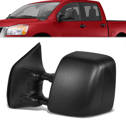 RETROVISOR MIRROR - OE STYLE - NISSAN TITAN 06-15 - WITH POWER WITH HEATED GLASS DUAL ARM - DRIVER SIDE - PAINT TO MATCH - BLACK