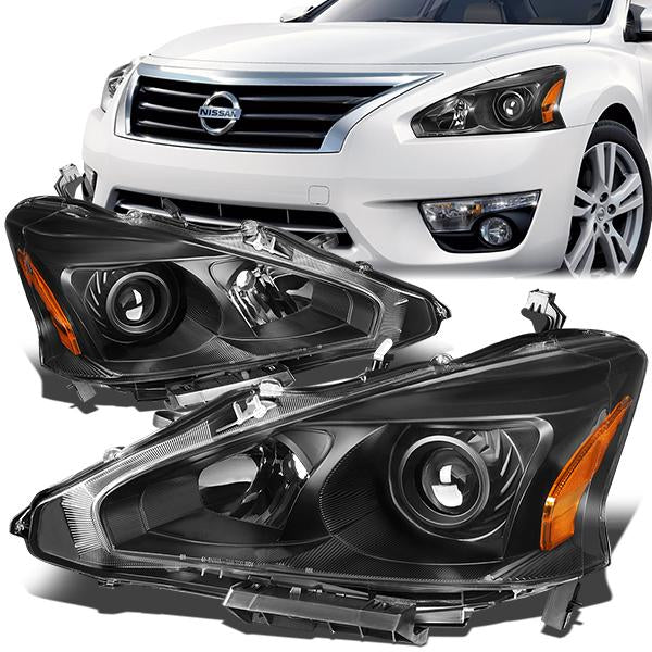 FAROS 13-15 NISSAN ALTIMA - H11 LOW BEAM / H9 HIGH BEAM - BLACK HOUSING / AMBER CORNER