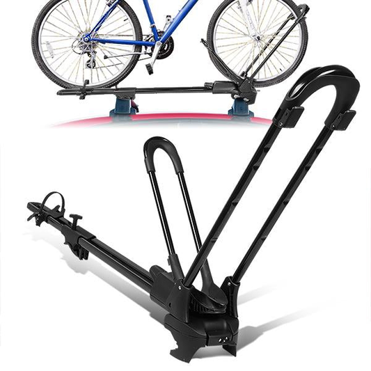 PORTAEQUIPAJE BICYCLE ROOF MOUNT RACK - WHEEL-ON - W/ LOCK - BLACK