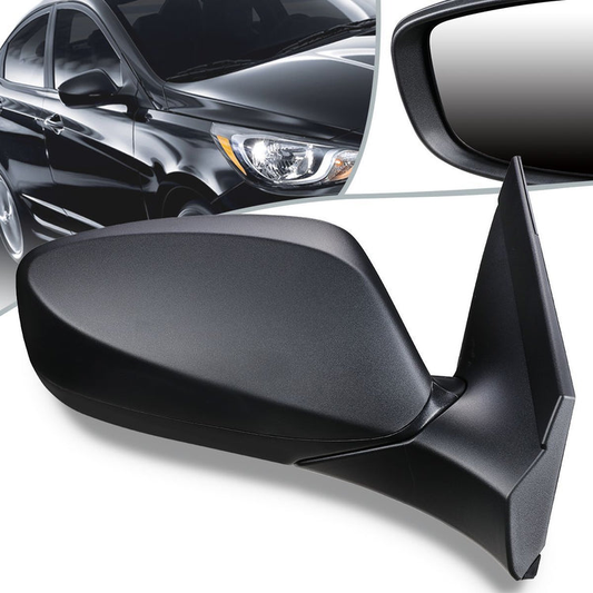 RETROVISOR MIRROR - OEM - 12-17 HYUNDAI ACCENT - POWERED - TEXTURED - BLACK - RIGHT