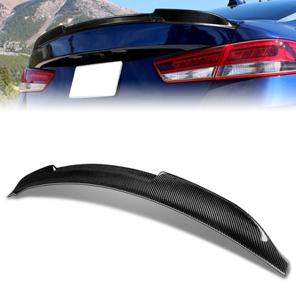 SPOILER CAR TRUNK SPOILER - 16-20 KIA OPTIMA - CARBON FIBER BLACK