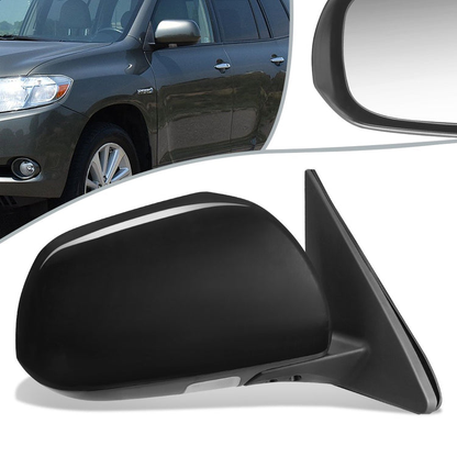 RETROVISOR MIRROR - OEM - 08-13 TOYOTA HIGHLANDER - POWERED - HEATED - PAINTABLE - BLACK - RIGHT
