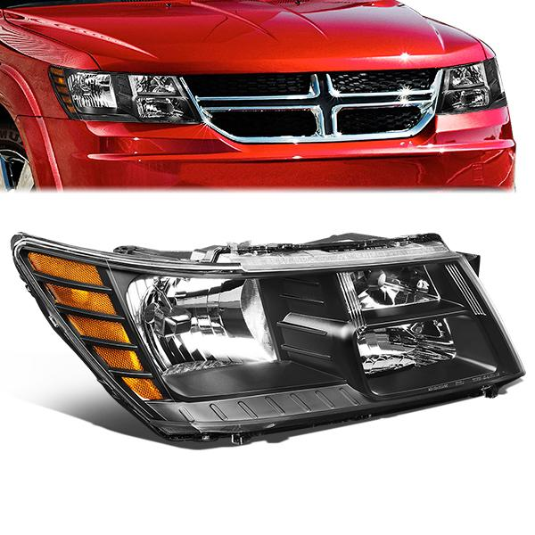 FAROS OE STYLE - 09-20 DODGE JOURNEY - USES 9005 HIGH/9006 LOW BEAM BULBS - BLACK HOUSING - RIGHT