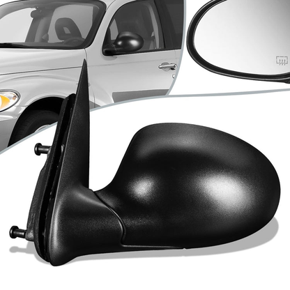 RETROVISOR MIRROR - 01-03 CHRYSLER PT CRUISER - POWERED - HEATED  - OEM - LEFT - TEXTURED/BLACK
