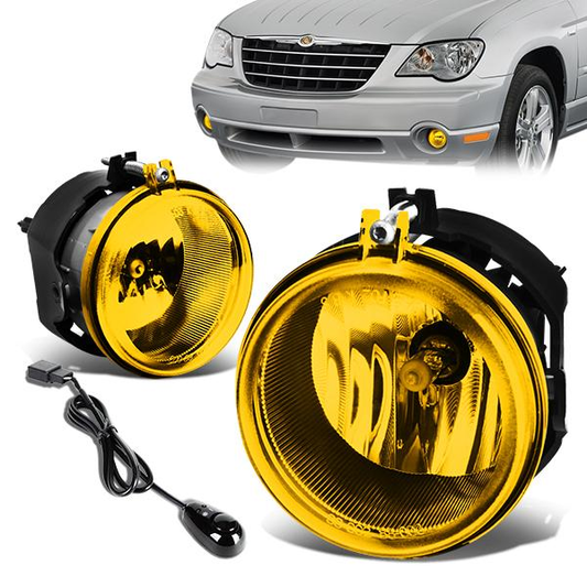 FAROS DE NIEBLA 05-08 CHRYSLER PACIFICA / 05-09 SEBRING, TOWN AND COUNTRY / 08-10 DODGE AVENGER, CHALLENGER, GRAND CARAVAN / 07-10 CALIBER, NITRO / 05-07 CARAVAN . 06-09 CHARGER / 07-09 JEEP COMPASS, PATRIOT - WITH SWITCH - AMBER