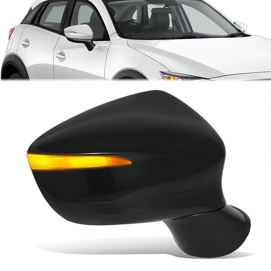 RETROVISOR MIRROR - OE STYLE - MAZDA CX-3 2016-2022 - WITH POWER WITH HEATED WITH SIGNAL - PASSENGER RIGHT SIDE - BLACK