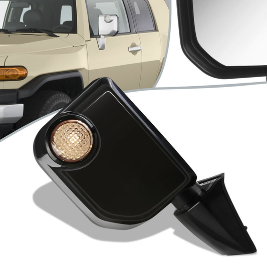RETROVISOR MIRROR - OEM - 07-09 TOYOTA FJ CRUISER - POWERED - PAINTABLE - BLACK - RIGHT