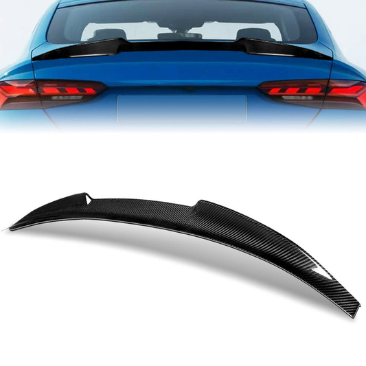 SPOILER CAR TRUNK SPOILER -17-21 AUDI A5 / 17-21 AUDI A5 QUATTRO / 17-21 AUDI S5 - FITS COUPE MODELS - CARBON FIBER BLACK