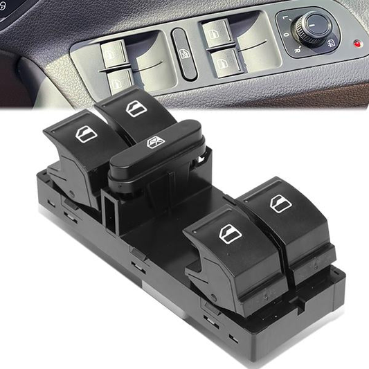 INTERRUPTOR ELEVADOR ELECTRICO 09-17 VOLSKWAGEN CC, VOLKSWAGEN TIGUAN / 10-13 VOLKSWAGEN GOLF / 07-13 VOLKSWAGEN GTI / 05-17 VOLKSWAGEN JETTA / 06-17 VOLKSWAGEN PASSAT / 06-09 VOLKSWAGEN RABBIT - DRIVER SIDE - BLACK