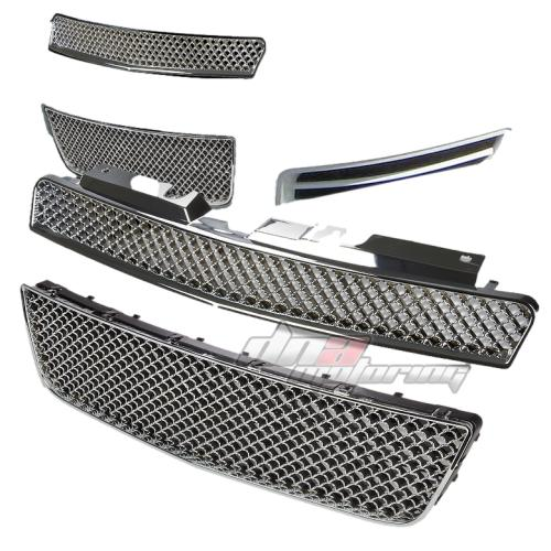 PARRILLA GRILLE - 06-09 CHEVY IMPALA - HONEYCOMB MESH STYLE - FRONT UPPER / FRONT LOWER - ABS - FITS ALL BASE , LS , SS MODELS - CHROME