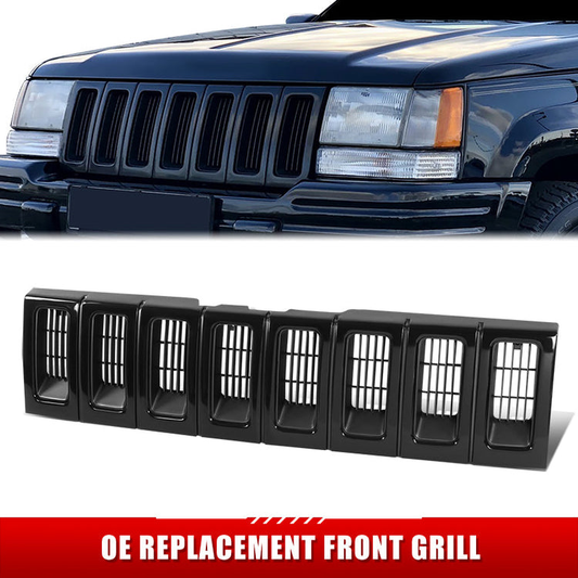 PARRILLA GRILLE - JP GRAND CHRKEE '93-'98/ GRILLE ASS'Y '93-'95/ W/PRIMED-BLK//PARTS.NO,CH1200142//OEM NO,5DF54MX8