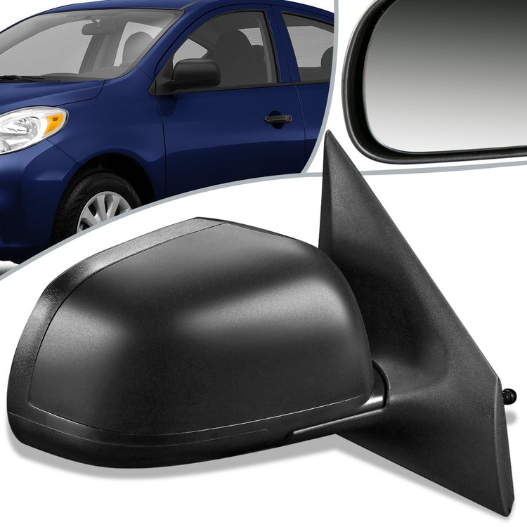 RETROVISOR MIRROR - OEM - 12-15 NISSAN VERSA - MANUAL - TEXTURED - BLACK - RIGHT