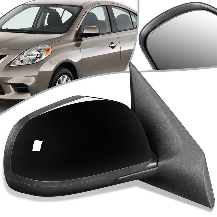 RETROVISOR MIRROR - OEM - 12-14 NISSAN VERSA - POWERED - TEXTURED - BLACK - RIGHT
