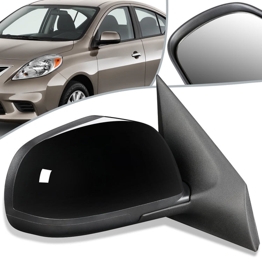 RETROVISOR MIRROR - OEM - 12-14 NISSAN VERSA - POWERED - TEXTURED - BLACK - RIGHT