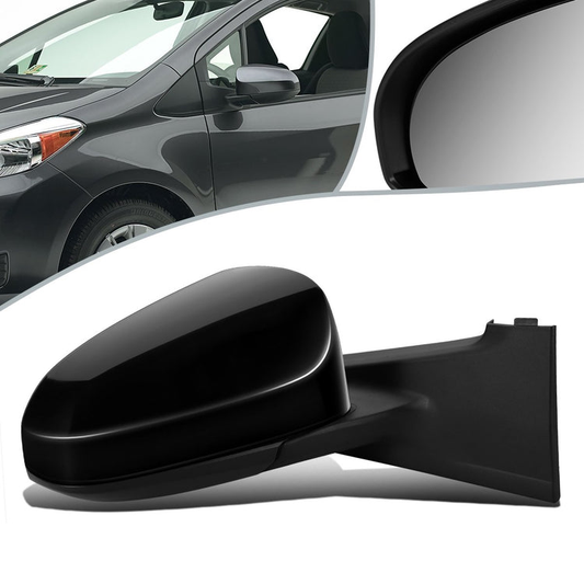 RETROVISOR MIRROR - OEM - 12-14 TOYOTA YARIS - POWERED - HEATED - FOLDING - RIGHT - BLACK MATERIAL