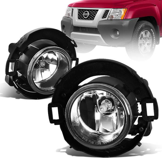FAROS DE NIEBLA 05-15 NISSAN XTERRA / 08-15 FRONTIER - FITS PLASTIC BUMPER MODELS ONLY - NO SWITCH - H11 BULB - CLEAR