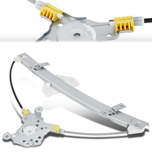 REGULADOR DE VENTANA WINDOW MOTORS & REGULATORS - METALLIC - 93-96 MITSUBISHI MIRAGE - METALLIC - BARE STEEL/PLASTIC