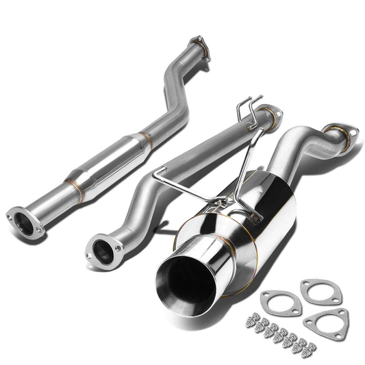 TUBERIA CATBACK CATBACK - 02-05 HONDA CIVC SI - SINGLE ROLLED TIP - STAINLESS STEEL